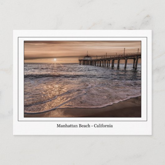 Briefkaart Manhattan Beach Pier (Voorkant)