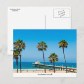 Briefkaart Manhattan Beach Pier (Voorkant / Achterkant)