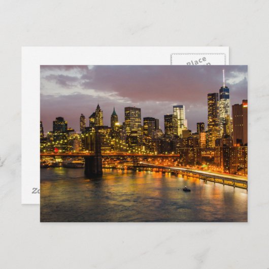 Briefkaart Manhattan Bridge, New York USA (Voorkant / Achterkant)