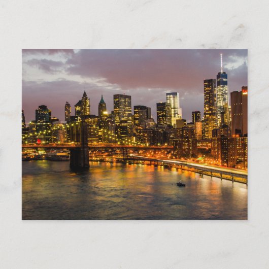 Briefkaart Manhattan Bridge, New York USA (Voorkant)