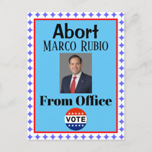 Briefkaart Marco Rubio afbreken