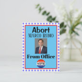 Briefkaart Marco Rubio afbreken (Staand voorkant)