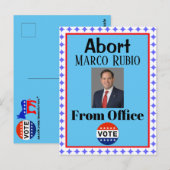 Briefkaart Marco Rubio afbreken (Voorkant / Achterkant)