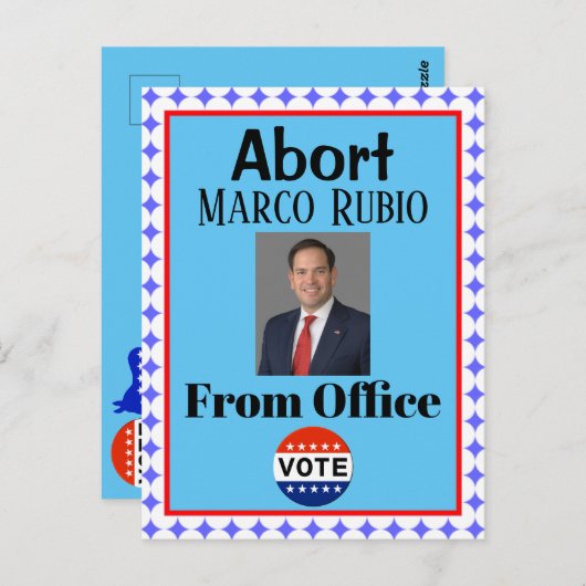 Briefkaart Marco Rubio afbreken (Voorkant / Achterkant)