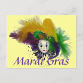 Briefkaart Mardi Gras Mask (Voorkant)