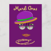 Briefkaart Mardi Gras Partij New Orleans LA (Voorkant)