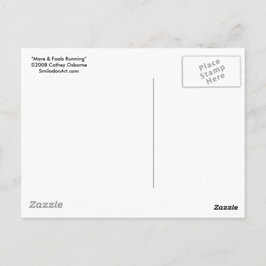 Briefkaart - Mare & Foals actief (Achterkant)