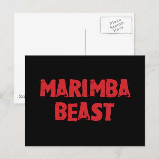 Briefkaart Marimba Beast (Voorkant / Achterkant)