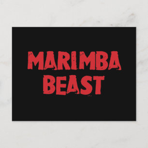 Briefkaart Marimba Beast