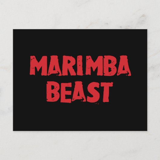 Briefkaart Marimba Beast (Voorkant)