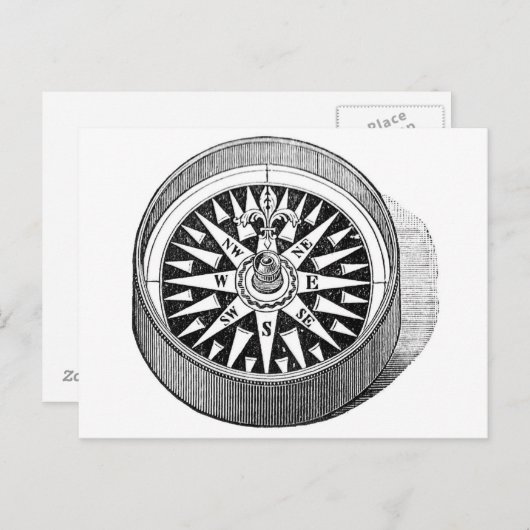 Briefkaart - Mariner Compass (Voorkant / Achterkant)