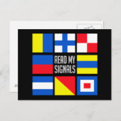 Briefkaart maritieme vlaggen - pas aan! (Voorkant / Achterkant)