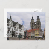 Briefkaart Marketplace in Wittenberg, Duitsland (Voorkant / Achterkant)