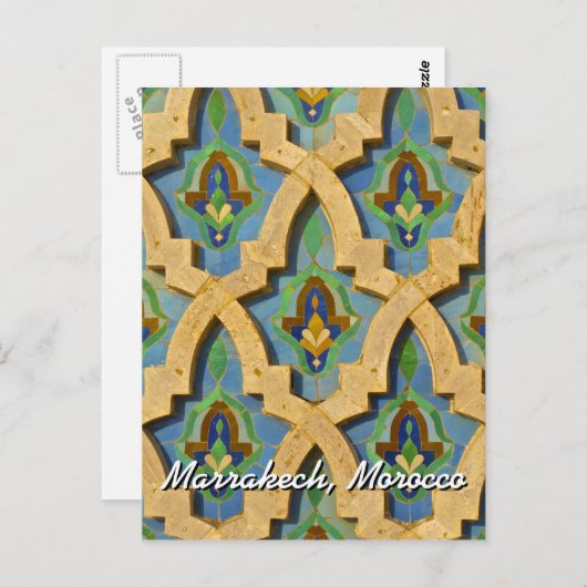 Briefkaart Marrakech Marokko (Voorkant / Achterkant)