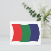 Briefkaart Mars-vlag (Staand voorkant)