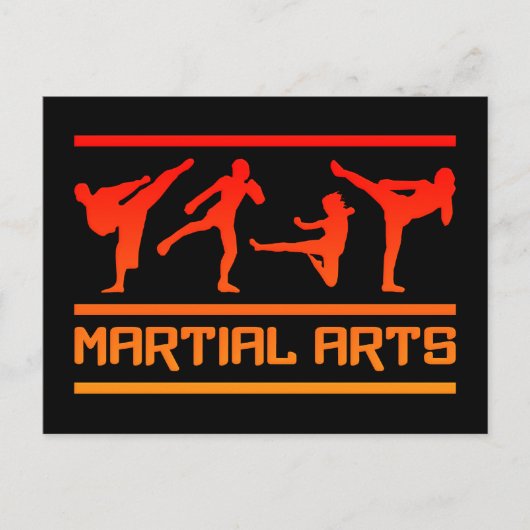 Briefkaart Martial Arts - pas aan! (Voorkant)