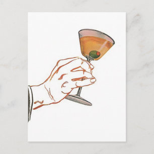 Briefkaart  Martini Bar Party Invitation PC