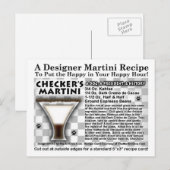 BRIEFKAART MARTINI RECIPE CHECKER (Voorkant / Achterkant)