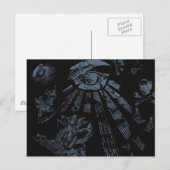 Briefkaart Masonic Fantasy Blauw (Voorkant / Achterkant)