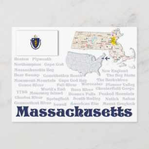 Briefkaart "Massachusetts"