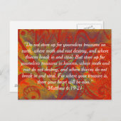 Briefkaart Mattheüs 6:19-21 | Rust | schatten (Voorkant / Achterkant)