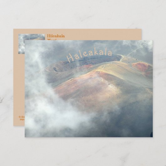briefkaart, MAUI/HALEAKALA IN DE CLOUDS Briefkaart (Voorkant / Achterkant)