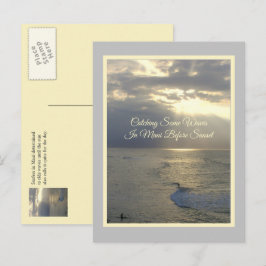 BRIEFKAART, MAUI-VERKOPERS DIE DE LAATSTE WAVELEN  BRIEFKAART