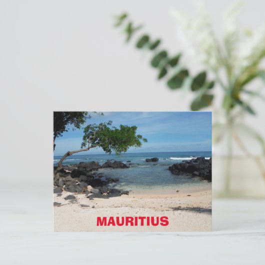 Briefkaart Mauritius Rocky Beach Cove (Staand voorkant)