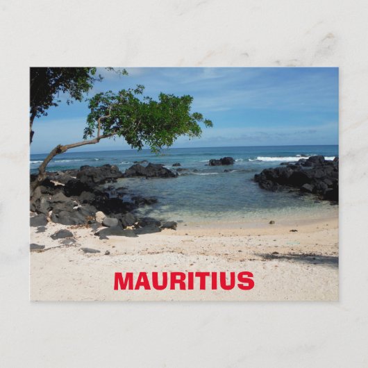 Briefkaart Mauritius Rocky Beach Cove (Voorkant)