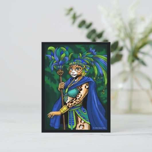 Briefkaart Mayan Priestess (Staand voorkant)