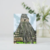 Briefkaart: Mayantempel in Tikal, Guatemala Briefkaart (Staand voorkant)