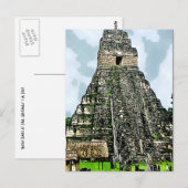 Briefkaart: Mayantempel in Tikal, Guatemala Briefkaart (Voorkant / Achterkant)