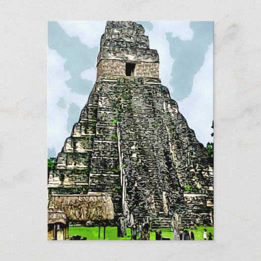 Briefkaart: Mayantempel in Tikal, Guatemala Briefkaart (Voorkant)