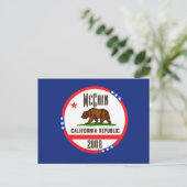 Briefkaart McCain CALIFORNIA (Staand voorkant)