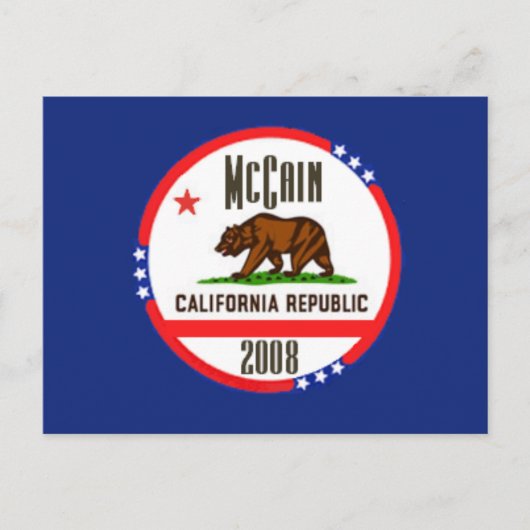 Briefkaart McCain CALIFORNIA (Voorkant)
