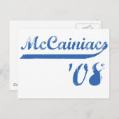 Briefkaart McCainiacs '08 (Voorkant / Achterkant)