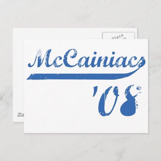 Briefkaart McCainiacs '08 (Voorkant / Achterkant)