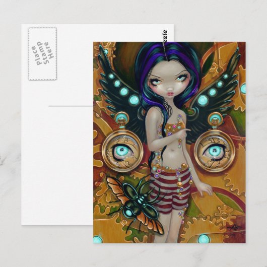 briefkaart "Mechanical Angel III" (Voorkant / Achterkant)