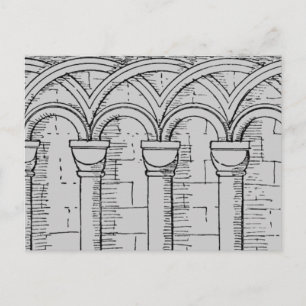 Briefkaart Medieval Architecture