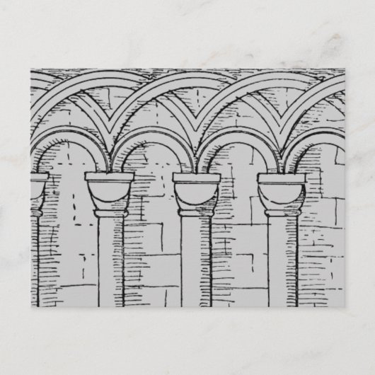 Briefkaart Medieval Architecture (Voorkant)