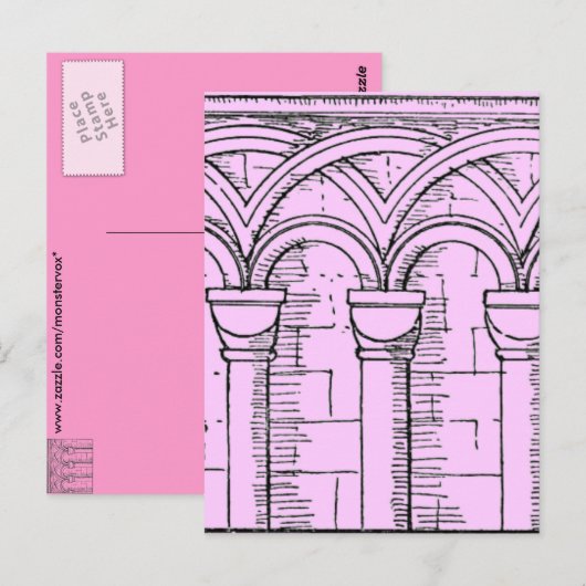 Briefkaart Medieval Architecture (Voorkant / Achterkant)