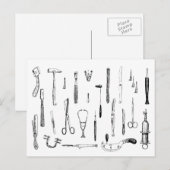 briefkaart  medische instrumenten (Voorkant / Achterkant)