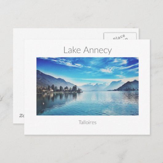 Briefkaart meer Annecy - Baie de Talloires (Voorkant / Achterkant)