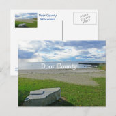 BRIEFKAART, MEER/BLAUWE WOLKEN/ROTS/PIER/DEURTELLI BRIEFKAART (Voorkant / Achterkant)