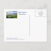 BRIEFKAART, MEER/BLAUWE WOLKEN/ROTS/PIER/DEURTELLI BRIEFKAART (Achterkant)