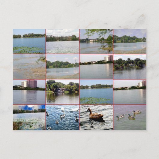 Briefkaart meer collage (Voorkant)