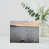 Briefkaart meer Shore Sunset (Staand voorkant)