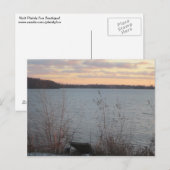 Briefkaart meer Shore Sunset (Voorkant / Achterkant)