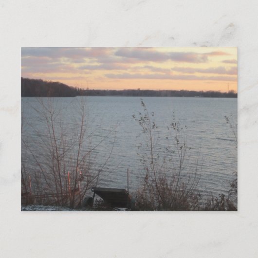 Briefkaart meer Shore Sunset (Voorkant)