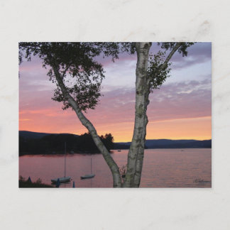 Briefkaart meer Sunset